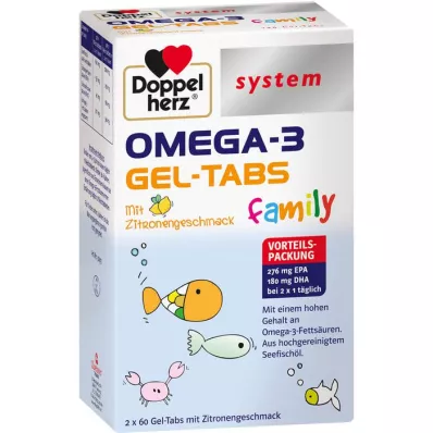 DOPPELHERZ Omega-3-geelitabletit perhejärjestelmä, 120 kpl