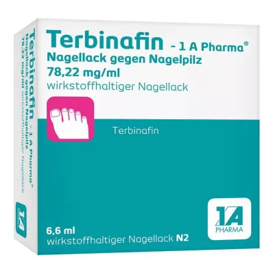 Terbinafin-1A Pharma kynsilakka kynsien sientä vastaan, 6,6 ml Terbinafin-1A Pharma kynsilakka kynsien sientä vastaan, 6,6 ml