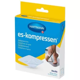 ES-KOMPRESSEN steriili 7,5x7,5 cm 8-kertainen 17-kierre, 5X2 kpl