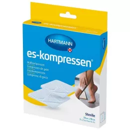 ES-KOMPRESSEN steriili 10x10 cm 8x17 lanka, 5X2 kpl