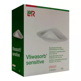 Vliwasorb Sensitive 10x20 cm superabsorb.haavasidos, 10 kpl