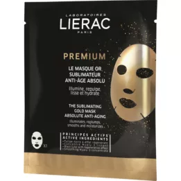LIERAC Premium Perfecting Gold Cloth Mask kultanaamio, 1X20 ml