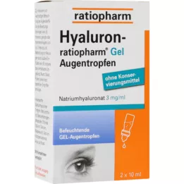 HYALURON-RATIOPHARM Silmätipat, geeli, 2X10 ml