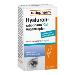 Hyaluron-Ratiopharm geelisilmätipat, 2x10 ml