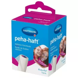 PEHA-HAFT Kiinnitysside lateksiton 6 cmx4 m OTC, 1 kpl