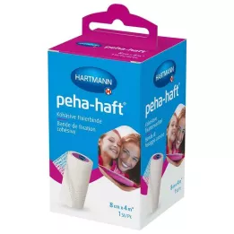 PEHA-HAFT Kiinnitysside lateksiton 8 cmx4 m OTC, 1 kpl