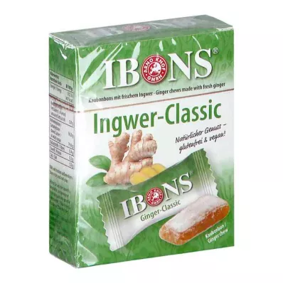 IBONS Ginger Classic Box -purukarkkeja, 60 g