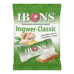 IBONS Ginger Classic -pussillinen pureskeltavia makeisia, 92 g