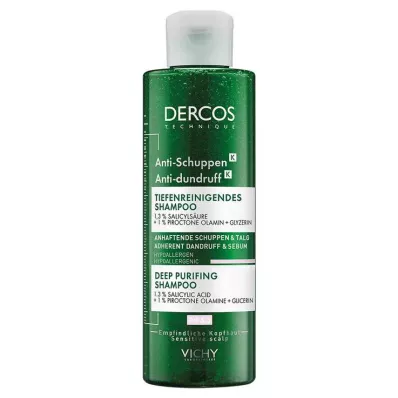 VICHY DERCOS Anti-Dandruff K pumppuliuos, 250 ml