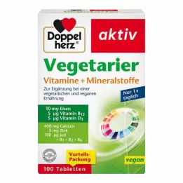 DOPPELHERZ Kasvissyöjä Vitamins+Minerals Active, 100 kpl