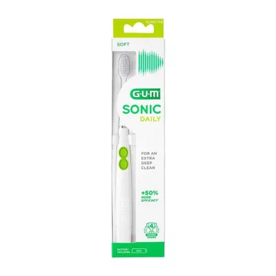 GUM Sonic Daily Sonic -hammasharja valkoinen, 1 kpl GUM Sonic Daily Sonic -hammasharja valkoinen, 1 kpl