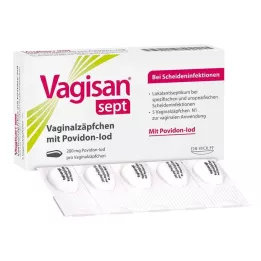 VAGISAN sept emätinpuikot, joissa on povidonijodia, 5 kpl