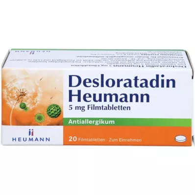 DESLORATADIN Heumann 5 mg kalvopäällysteiset tabletit, 20 kpl