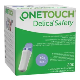 ONE TOUCH Delica Safety Kertakäyttöinen lansetti 30 G, 200 kpl