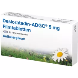 DESLORATADIN ADGC 5 mg kalvopäällysteiset tabletit, 20 kpl