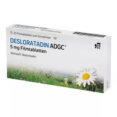 DESLORATADIN ADGC 5 mg kalvopäällysteiset tabletit, 20 kpl DESLORATADIN ADGC 5 mg kalvopäällysteiset tabletit, 20 kpl