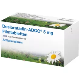 DESLORATADIN-ADGC 5 mg kalvopäällysteiset tabletit, 100 kpl