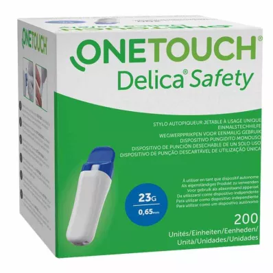 One Touch Delica Safety kertakäyttöinen lansettilaite 23 G, 200 kpl