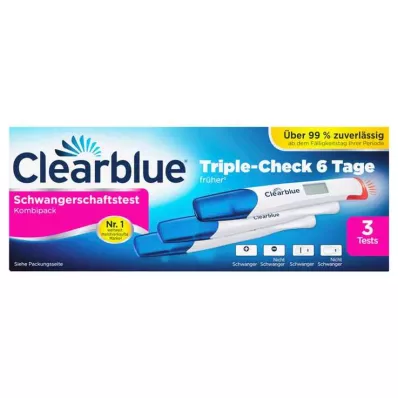 CLEARBLUE Raskaus TripleCheck ultra-varhainen, 3 kpl