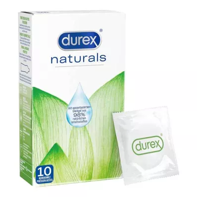 Durex naturals kondomit vesipohjaisella liukasteella, 10 kpl Durex naturals kondomit vesipohjaisella liukasteella, 10 kpl