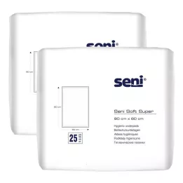 SENI Soft Super vuodesuojatyyny 60x90 cm, 2X25 kpl
