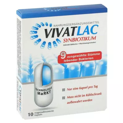 VIVATLAC SYNBIOTIKUM enteropäällysteiset kapselit, 10 kpl