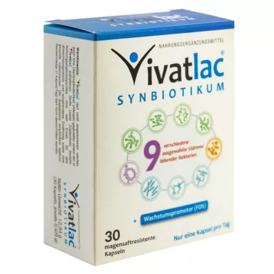 VIVATLAC SYNBIOTIKUM enteropäällysteiset kapselit, 30 kpl VIVATLAC SYNBIOTIKUM enteropäällysteiset kapselit, 30 kpl