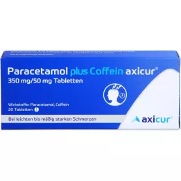 PARACETAMOL plus Kofeiini axicur 350 mg/50 mg tbl, 20 kpl