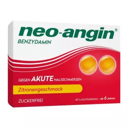 NEO-ANGIN Bentsydamiini akuutti kurkkukipu sitruuna, 40 kpl