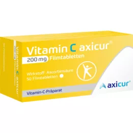 VITAMIN C AXICUR 200 mg kalvopäällysteiset tabletit, 50 kpl