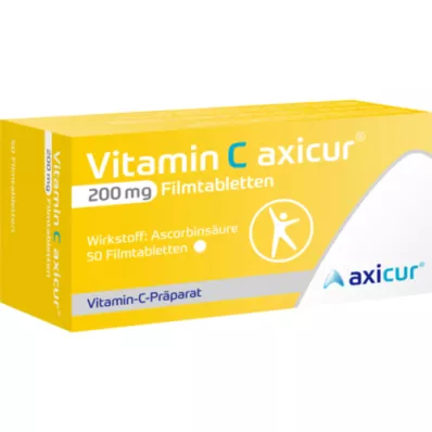 VITAMIN C AXICUR 200 mg kalvopäällysteiset tabletit, 50 kpl