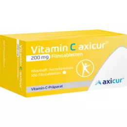 VITAMIN C AXICUR 200 mg kalvopäällysteiset tabletit, 100 kpl