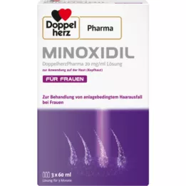 MINOXIDIL DoppelherzPhar.20mg/ml, liuos iholle naiselle, 3X60 ml