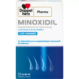 MINOXIDIL DoppelherzPhar.50mg/ml, liuos ihomiehelle, 3X60 ml, 3X60 ml