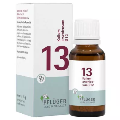 Biochemistry Pflueger 13 Potassium arsenicosum D 12 pallot, 15 g