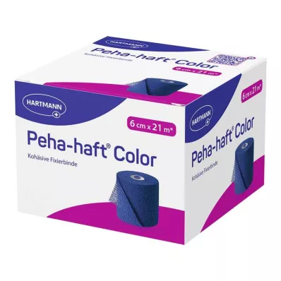 Peha-Haft Color kiinnitysside lateksiton 6 cmx21 m sininen, 1 kpl Peha-Haft Color kiinnitysside lateksiton 6 cmx21 m sininen, 1 kpl