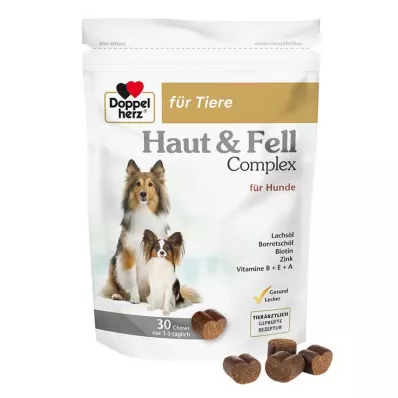 DOPPELHERZ eläinten iholle&amp;Fur Compl.Chews f.dogs, 30 kpl