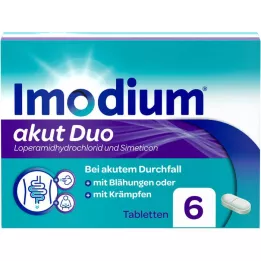 IMODIUM akut Duo 2 mg/125 mg tabletit, 6 kpl