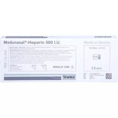 MEDUNASAL-Hepariini 500 I.U. ampullit, 10X5 ml, 10X5 ml