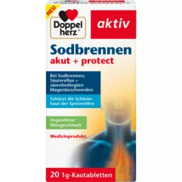 DOPPELHERZ Heartburn acute+protect purutabletit, 20 kpl