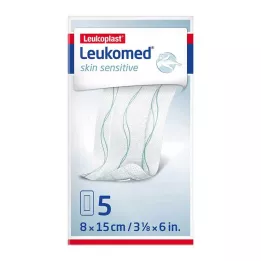 LEUKOMED ihoherkkä steriili 8x15 cm, 5 kpl