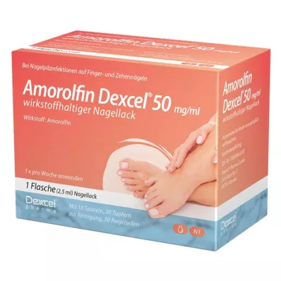 AMOROLFIN Dexcel 50 mg/ml vaikuttavaa ainetta sisältävä kynsilakka, 2,5 ml