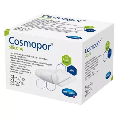 COSMOPOR silikoninen haavasidos 5x7,2 cm, 25 kpl