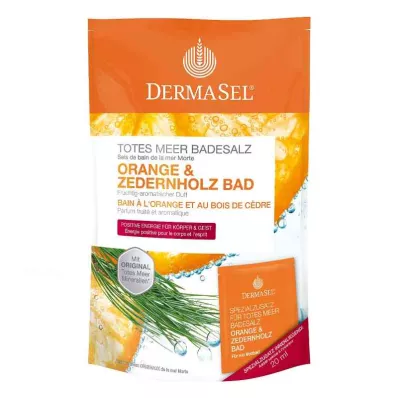 Dermasel Kuolleenmeren kylpysuolaoranssi &amp; Cedar Wood (1 pakkaus)