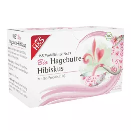 H&amp;S Luomu ruusunmarja-hibiskus suodatinpussi, 20X3.0 g