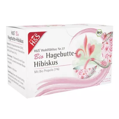 H&amp;S Luomu ruusunmarja-hibiskus suodatinpussi, 20X3.0 g