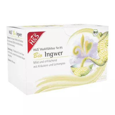H&S Orgaanisen inkiväärin suodatinpussi, 20X2 g H&S Orgaanisen inkiväärin suodatinpussi, 20X2 g
