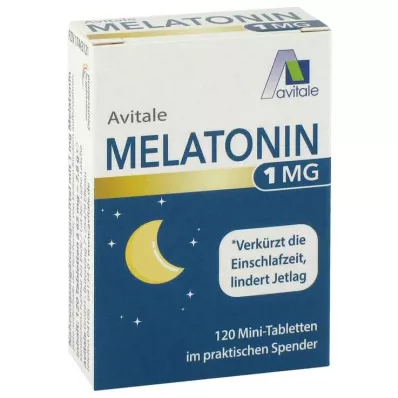 MELATONIN 1 mg:n minitabletit annostelijassa, 120 kpl