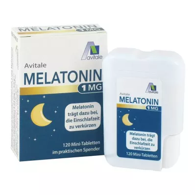 MELATONIN 1 mg:n minitabletit annostelijassa, 120 kpl