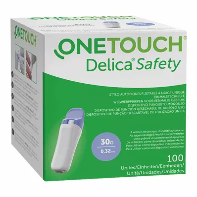 ONE TOUCH Delica Safety Kertakäyttöinen lansetti 30 G, 100 kpl ONE TOUCH Delica Safety Kertakäyttöinen lansetti 30 G, 100 kpl